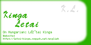 kinga letai business card